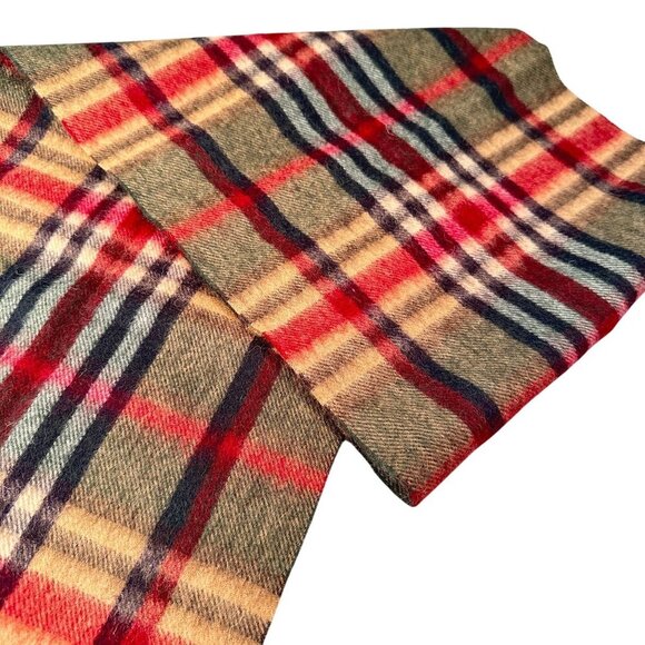 Alan Paine Neck Scarf El Corte Ingles Classic Plaid Wool Shawl Fringe Winter - Picture 6 of 12